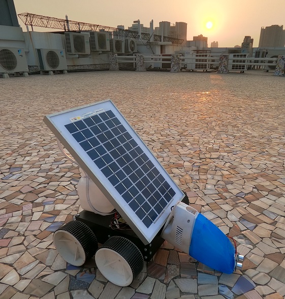 Solar operated dust cleaning machine